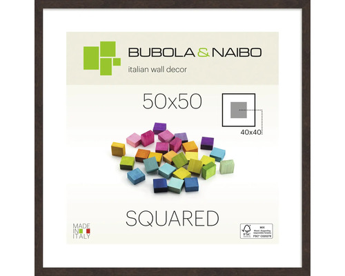 Bubola und Naibo Squared Wanddekoration, 50x50 mit FSC-Mix Siegel