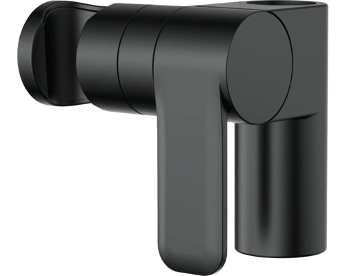 Schwarzer Wasserhahn zur Wandmontage