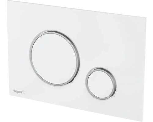 Betätigungsplatte für Spülkästen mit zwei Tasten für unterschiedliche Spülmengen