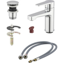 Waschtischarmatur mit Zubehör für die Installation