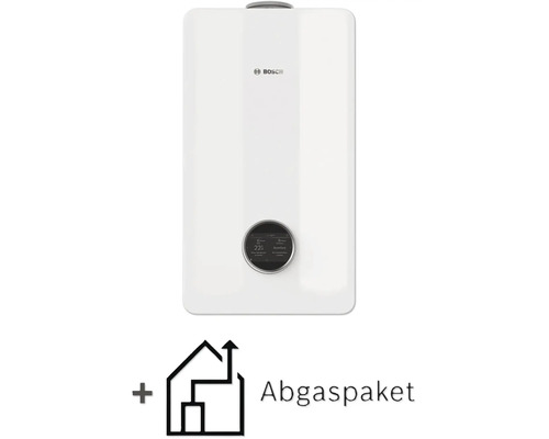 Bosch Logo. Brennwerttherme mit Abgaspaket.