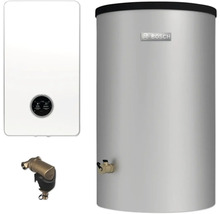 Warmwasseranlage mit Heizkessel, Warmwasserspeicher und Ausdehnungsgefäß