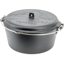 Gusseiserner Dutch Oven mit Deckel und Tragegriff