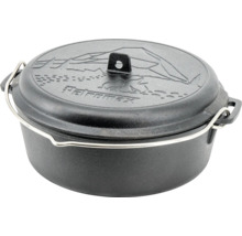 Petromax Feuertopf aus Gusseisen mit Deckel und Tragegriff