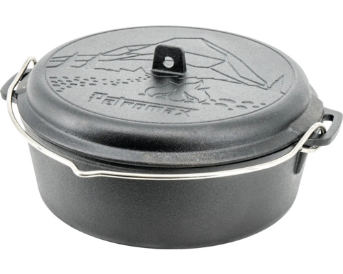 Petromax Feuertopf aus Gusseisen mit Deckel und Tragegriff