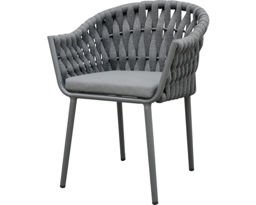 Gartensessel mit Kissen, Rattanoptik und Armlehne