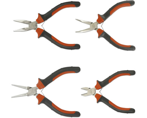 Vier Zangen mit Griffen