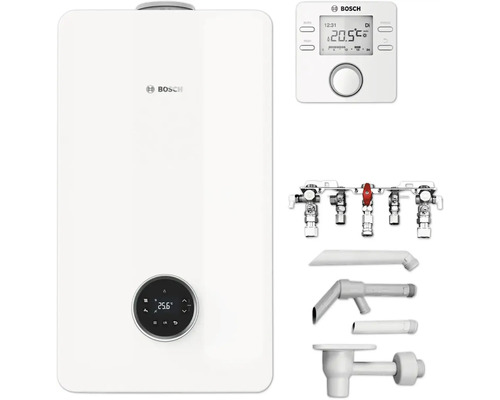 Bosch Heizungsanlage mit Regler, Verteiler und Zubehör