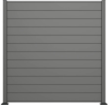 Gartenzaun aus horizontalen Elementen