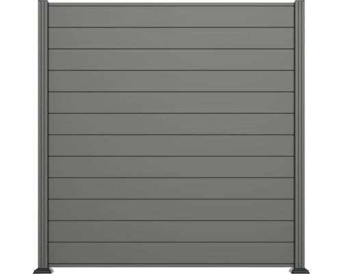 Gartenzaun aus horizontalen Elementen