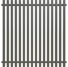 Zaunelement mit vertikalen Latten für den Außenbereich