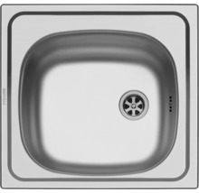 Spülbecken aus Edelstahl mit Abfluss und Überlauf