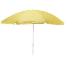 Gelber Sonnenschirm mit weißem Gestell