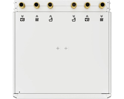 Spülkasteneinbau mit grafischen Symbolen