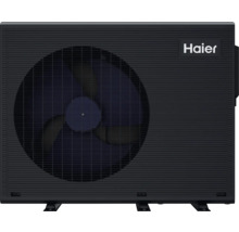 Haier Logo auf schwarzem Klimaanlagen-Außengerät