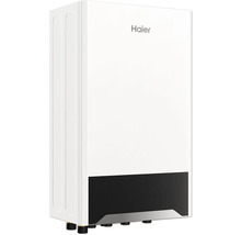 Haier Logo auf einem Wärmepumpen-Warmwasserspeicher