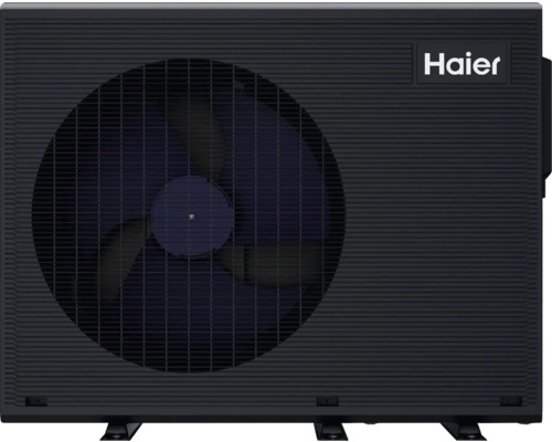 Haier Logo auf einer Klimaanlagen-Außeneinheit