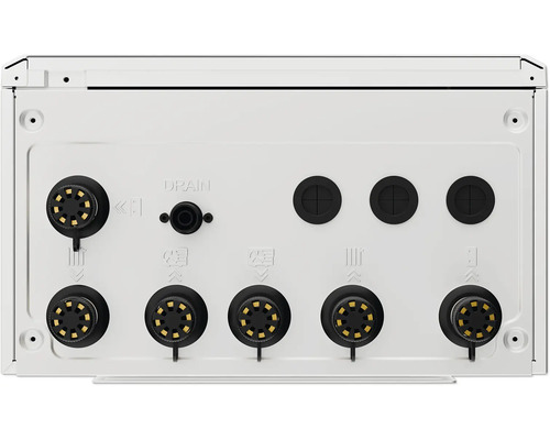 Anschlüsse und Ablaufvorrichtung einer Klimaanlage