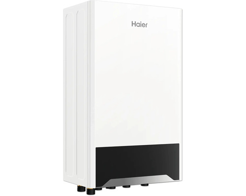 Haier Logo auf weißem Batteriespeicher