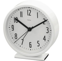 Weißer Hama Wecker mit Stunden-, Minuten- und Sekundenzeiger