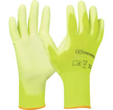 Gelbe Arbeitshandschuhe aus Textil im Paar