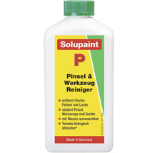 Solupaint Pinsel und Werkzeug Reiniger in einer weißen Flasche mit grünem Deckel