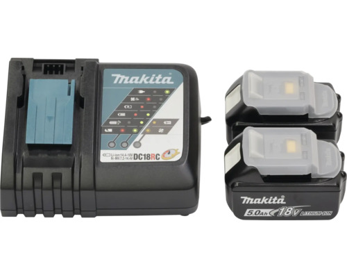 Makita DC18RC Akku Ladegerät mit zwei 18 Volt Akkus