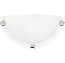 Halbrunde Wandleuchte mit Chrombefestigung