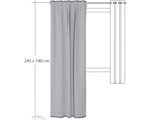 Blickdichter Gardinenschal, circa 245 mal 140 Zentimeter
