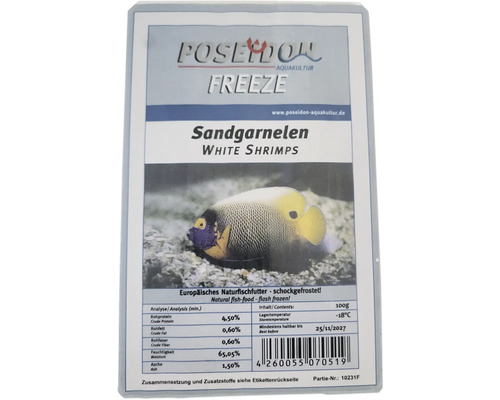 Poseidon Freeze Sandgarnelen, europäisches Naturfischfutter