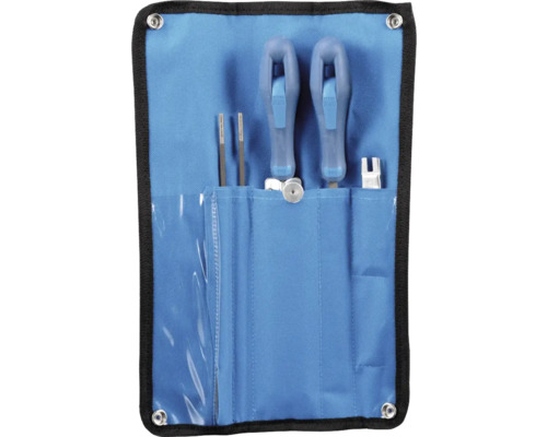 Werkzeugsatz in blauer Werkzeugtasche