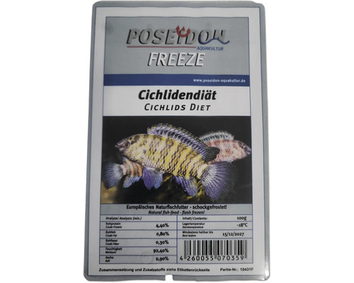 Poseidon Cichlidenfutter für Aquakultur, gefroren