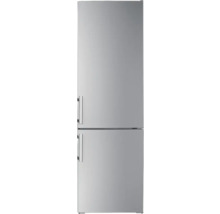 Silberfarbener Kühlschrank mit zwei Türen