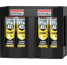 Verkaufsaufsteller mit mehreren Kartuschen Soudal Fix ALL Turbo Klebstoff