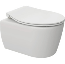 Wand-Tiefspülklosett aus Sanitärkeramik mit WC-Sitz