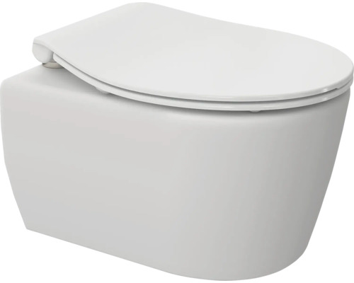 Wand-Tiefspülklosett aus Sanitärkeramik mit WC-Sitz
