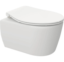 Wand-Tiefspül-WC aus Keramik mit WC-Sitz