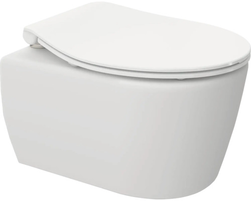 Wand-Tiefspül-WC aus Keramik mit WC-Sitz