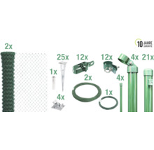 Kompletter Maschendrahtzaun mit Pfosten und Zubehör sowie 10 Jahre Garantie