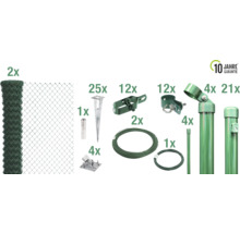 Kompletter Zaunbausatz mit Maschendraht, Pfosten und Zubehör sowie 10 Jahre Garantie