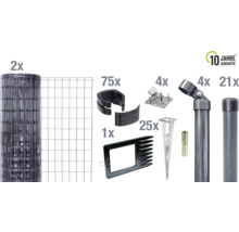 Komplettset für Zaunbau mit Drahtrolle und Zubehör