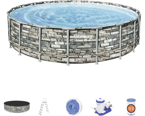 Bestway Power Steel Frame Pool Set mit Zubehör