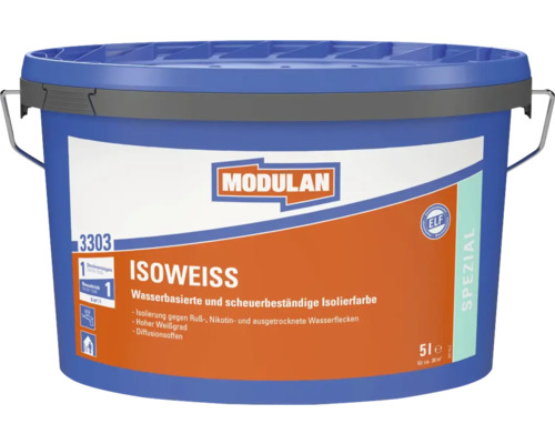 Eimer Modulan IsoWeiss Isolierfarbe, 5 Liter