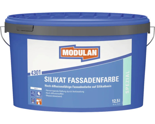 Silikat Fassadenfarbe im Eimer