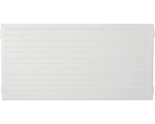 Weiße Zaunblende aus Kunststoff