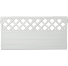 Gartenzaun-Element mit Latten und dekorativem Gitter