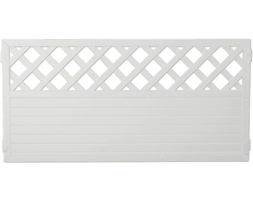 Gartenzaun-Element mit Latten und dekorativem Gitter