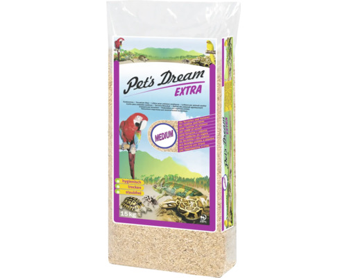 Pets Dream Extra Terrarienstreu, 15 Kilogramm, für Terrarien und Volieren