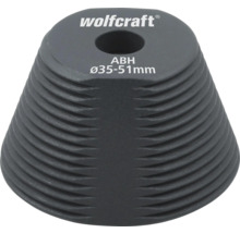 Wolfcraft Logo Anbohrhilfe ABH Durchmesser 35 bis 51 Millimeter
