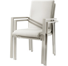 Stuhl mit Armlehne und Metallgestell